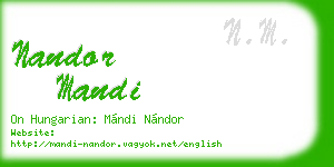 nandor mandi business card